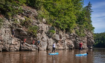 Safe climbing on the Ferrata Hluboka